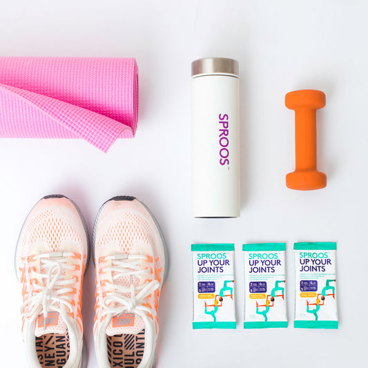 workout gear and collagen for your joint health